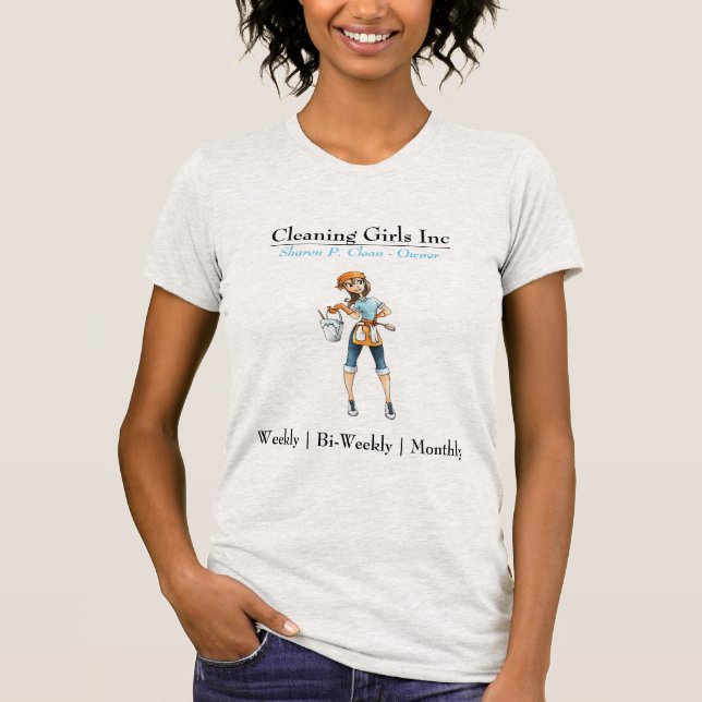 Camiseta comercial del servicio de limpieza de Chi (Anverso)