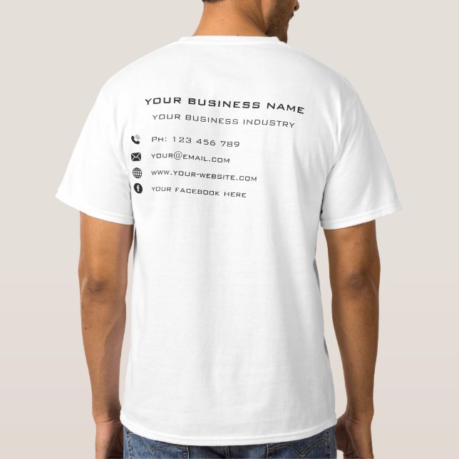 Camiseta comercial personalizada personalizado Com (Reverso)