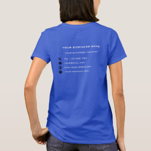 Camiseta comercial personalizado con información d