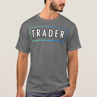 Camiseta Comerciante de Día minimalista con degradado verde