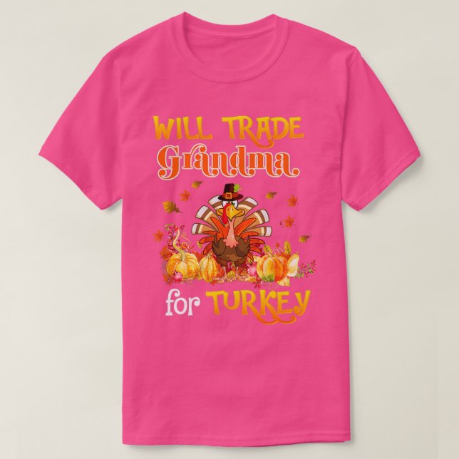 Camiseta Comerciará Abuela Para La Familia De Acción De Gra (Diseño del anverso)