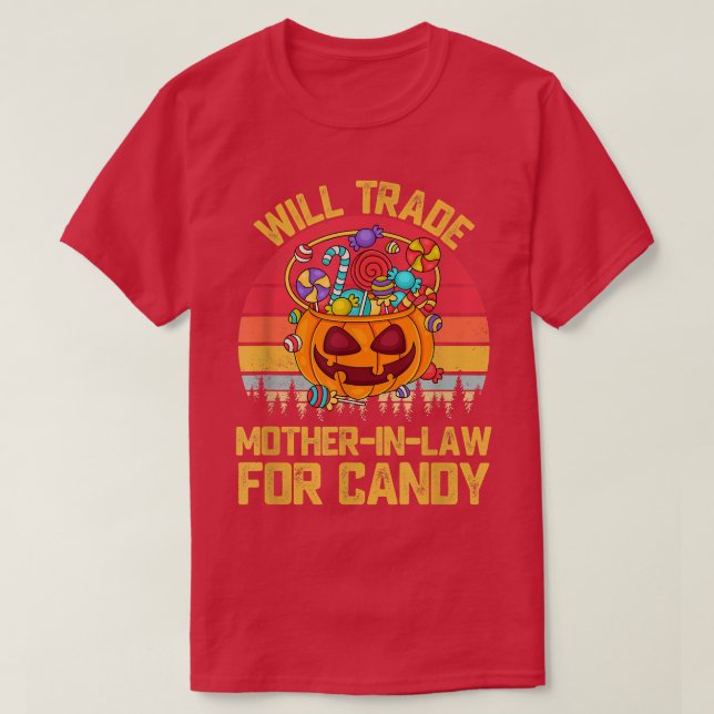 Camiseta Comerciará Con Suegra Para Niños Candy Cute (Diseño del anverso)