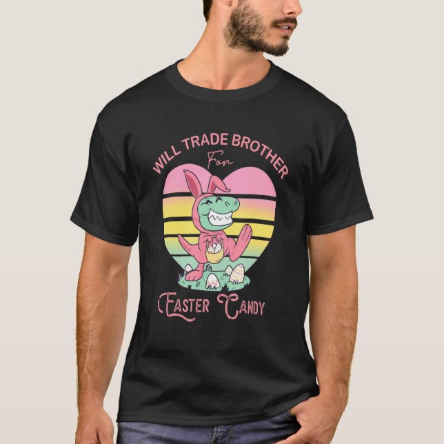 Camiseta ¿Comerciará Hermano Por El Trampa De Dosaurios De  (Anverso)