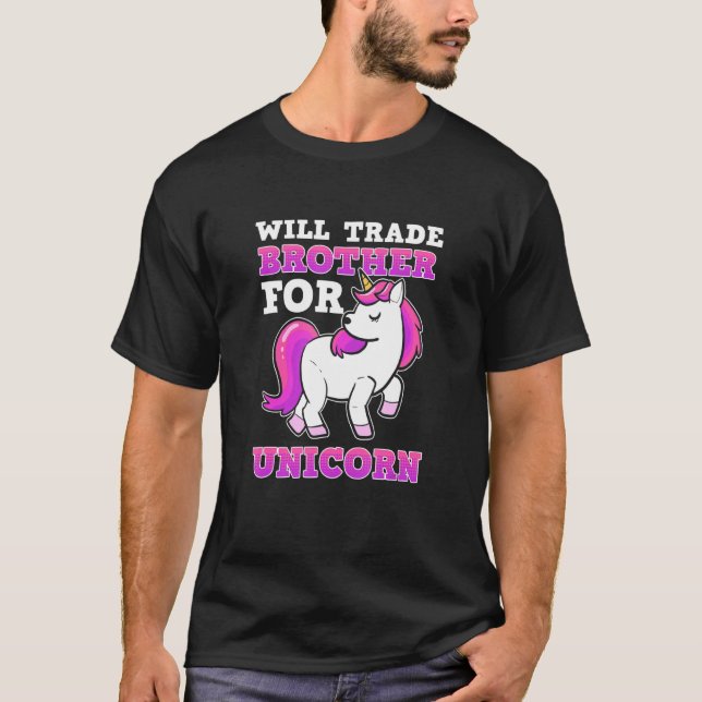 Camiseta Comerciará Hermano Por Unicornio (Anverso)