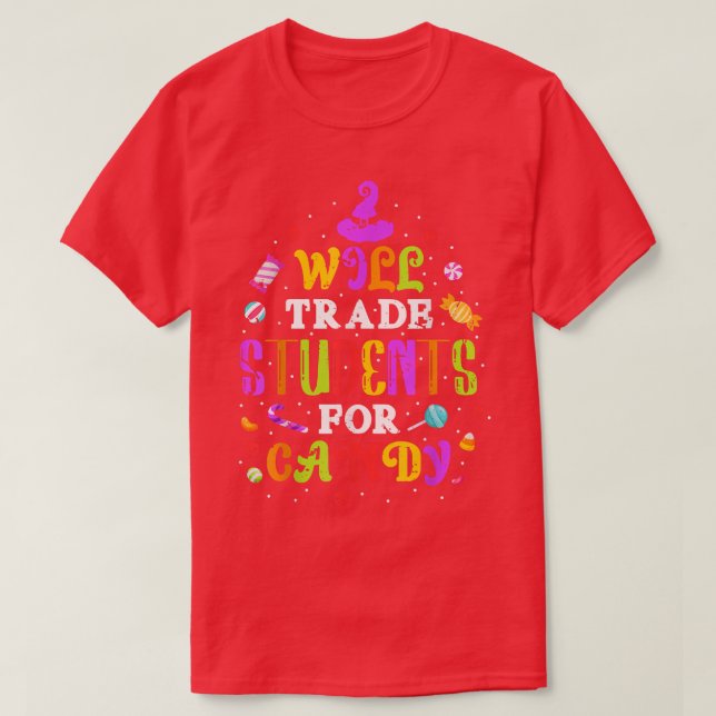 Camiseta ¿Comerciarán Estudiantes Para El Divertido Profeso (Diseño del anverso)