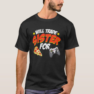 Camiseta Comerciarán Hermanas Para Pizzas Y Videojuegos