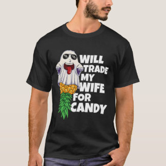 Camiseta Comerciaré A Mi Mujer Por Candy Pineapple Hallowee