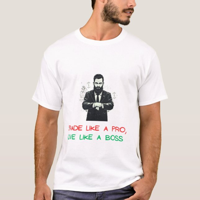 Camiseta Comercio como profesional, vivir como un jefe - co (Anverso)