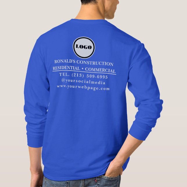 Camiseta Comercio de empleados del contratista de construcc (Reverso)