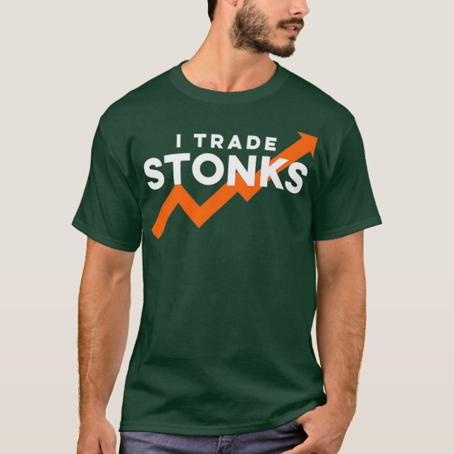 Camiseta Comercio de Stonks Day Trader Funny Stock Trading  (Anverso)