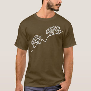 Camiseta Comercio de toros y osos e inversión en el mercado