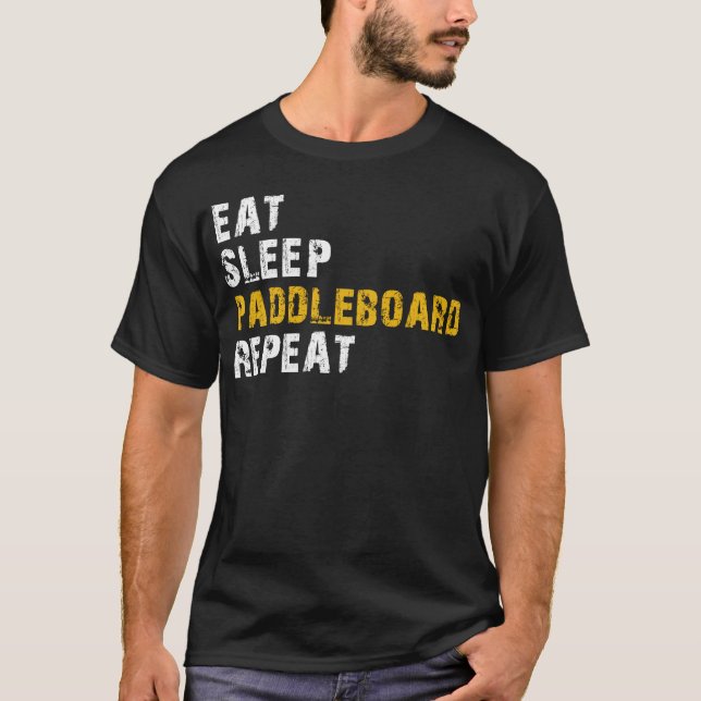 Camiseta comerse el tablero de madera de dormir (Anverso)