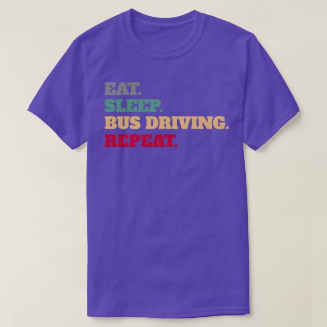 Camiseta Cómese el bus de sueño conduciendo de nuevo dicien (Diseño del anverso)