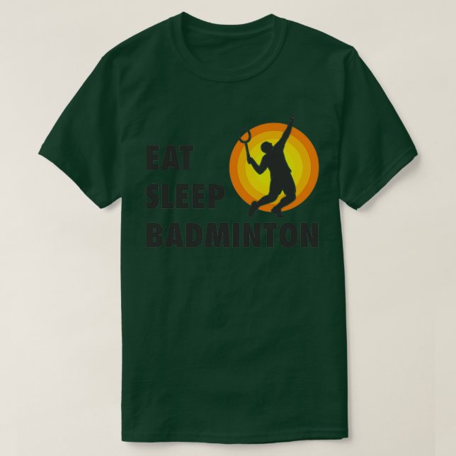 Camiseta Cómese el juego de insignias para dormir T (Diseño del anverso)
