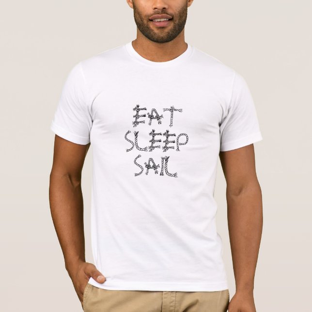Camiseta Cómese la vela para dormir, la vela náutica nudos (Anverso)