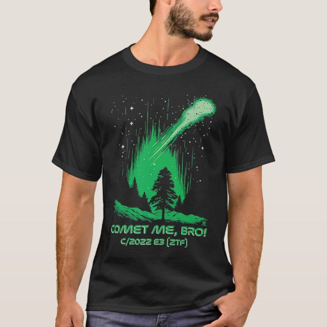 Camiseta Comet Me Bro  Green Comet  C2022 E3 ZTF (Anverso)