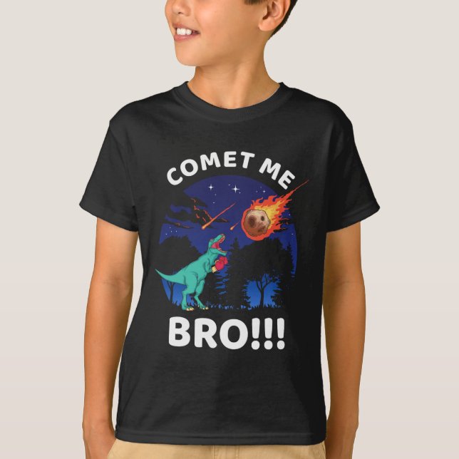 Camiseta Comet Me Hermano Divertido Boxeo T Rex Dinosaurio  (Anverso)