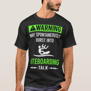 Camiseta Cometa de advertencia verde Kiteboarding Kiteboard