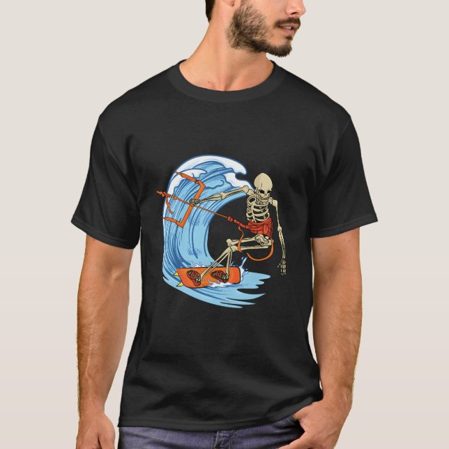 Camiseta Cometa de kitesurf Kiteboarding Kitesurfing Tabla  (Anverso)