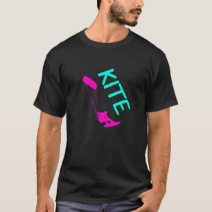 Camiseta Cometa de kitesurf Kitesurfer Tabla de kitesurf Su