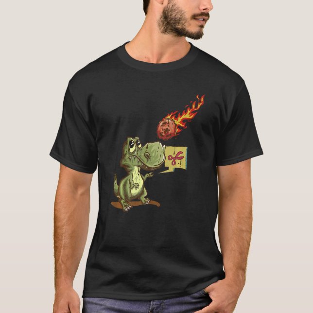 Camiseta Cometa de tijeras de papel de rock Rex (Anverso)