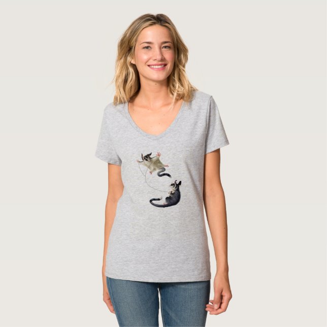 Camiseta cometa del planeador del azúcar (Anverso completo)