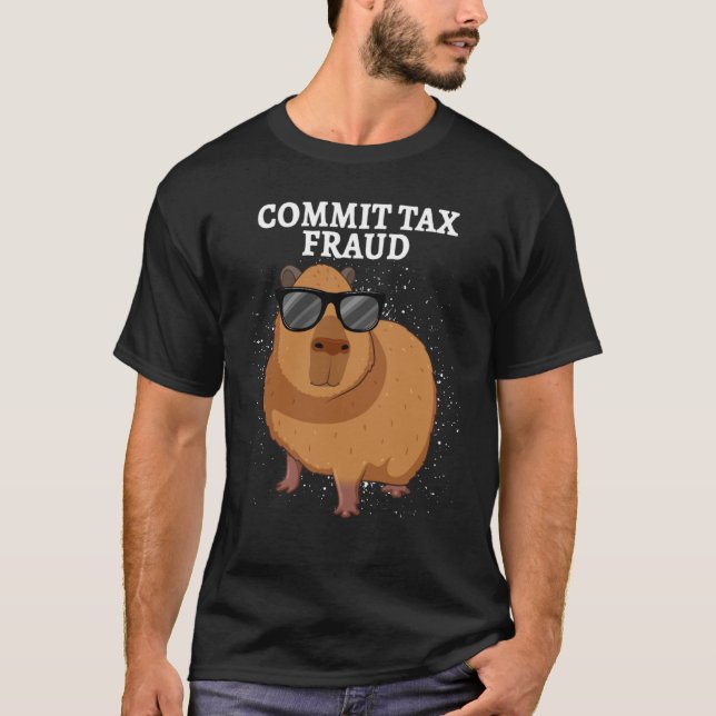 Camiseta Cometer fraude fiscal Capybara (Anverso)