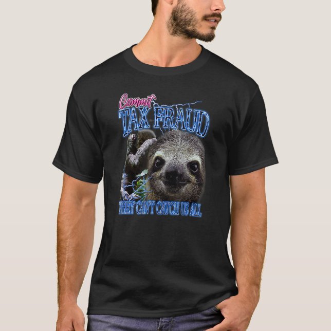 Camiseta Cometer fraude fiscal Retro Bootleg Rap Sloth Stre (Anverso)