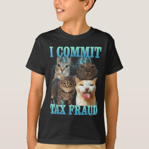 Camiseta Cometo fraude fiscal Gato divertido Meme Bootleg G