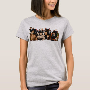 Camiseta Comfort Colors Gato Negro Leyendo, Libro