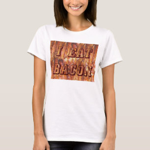Camiseta Comí Bacon Text con fondo