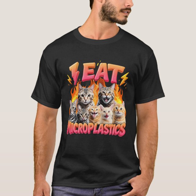 Camiseta Comí Microplásticos Graciosos Gráficos De Bootleg  (Anverso)