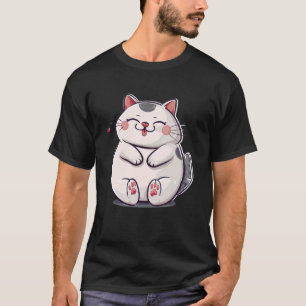 Camiseta Comic Art Kitten Pet Lover Playby Chubby Cute Cat