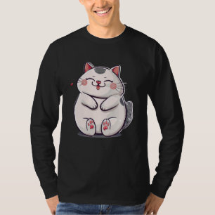 Camiseta Comic Art Kitten Pet Lover Playby Chubby Cute Cat