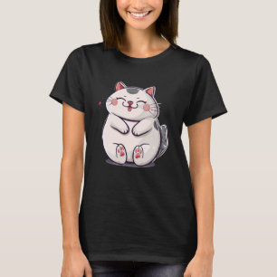 Camiseta Comic Art Kitten Pet Lover Playby Chubby Cute Cat