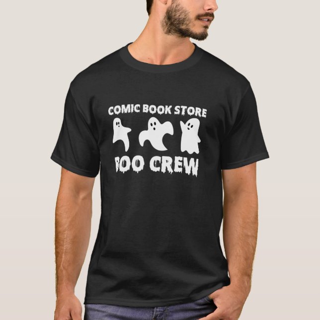 Camiseta Comic Book Store divertida Boo Crew Ghosts Hallowe (Anverso)