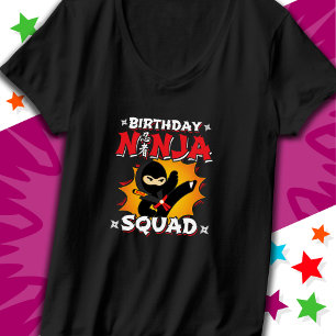 Camiseta Comic Book Style Fiesta Diversión Cumpleaños Ninja