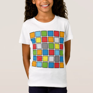 Camiseta Comic Book Style Squares T-Shirt