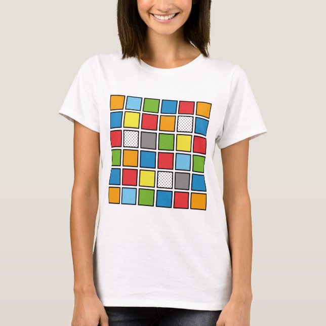 Camiseta Comic Book Style Squares T-Shirt (Anverso)