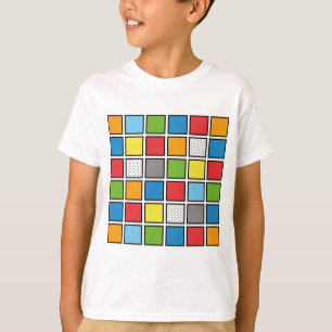 Camiseta Comic Book Style Squares T-Shirt