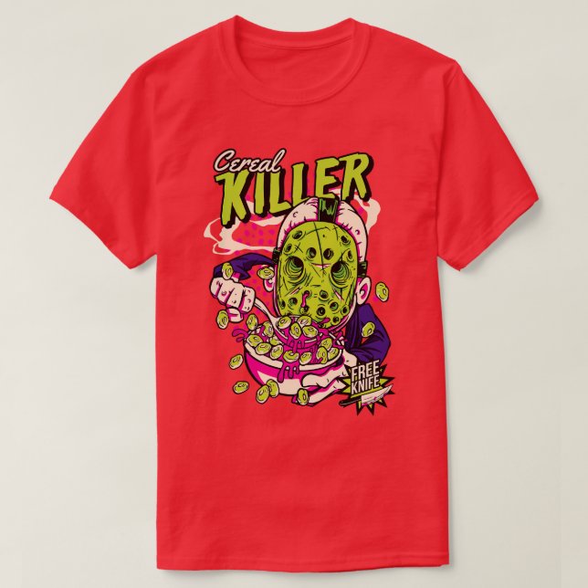 Camiseta Cómic Cereales Asesinos Caja de Cereales Gracioso  (Diseño del anverso)