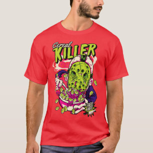 Camiseta Cómic Cereales Asesinos Caja de Cereales Gracioso 