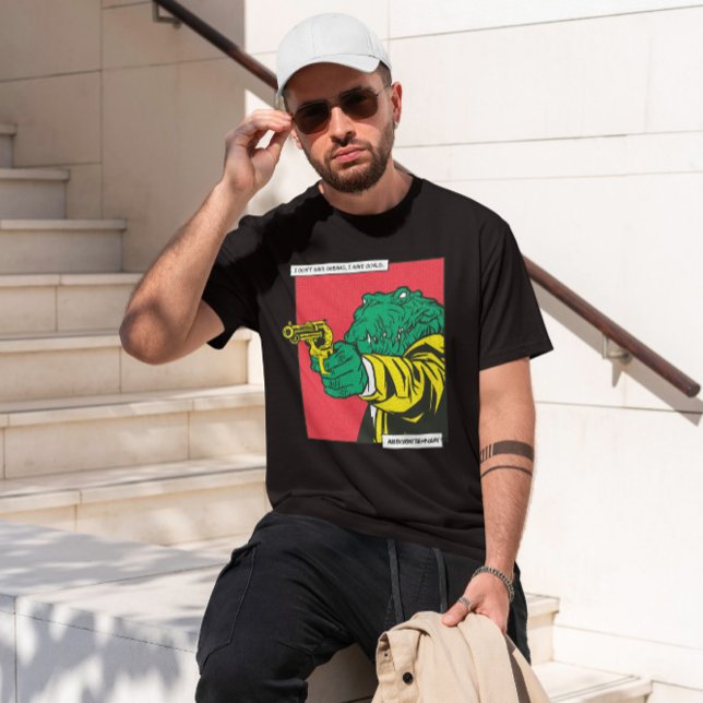 Camiseta Cómic de animales de caza de cocodrilos (Subido por el creador)