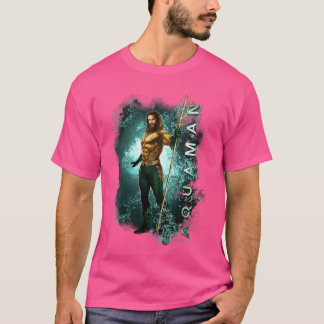 Camiseta Cómic de Aquaman divertido de vida marina cuello e