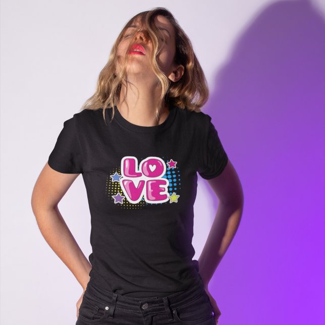 Camiseta Comic de arte pop de amor (Subido por el creador)