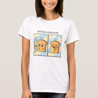 Camiseta Cómic de mantequilla derretida en tostada caliente