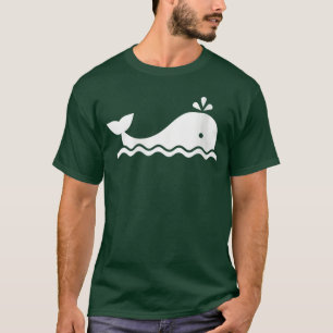 Camiseta Cómic de mujer ballena escote en V retro