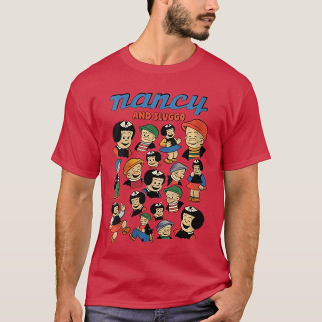 Camiseta Cómic de Nancy y Sluggo para mujeres Múltiples de  (Anverso)