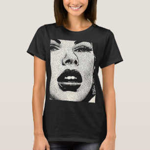 Camiseta Cómic gráfico BW años 50 estilo vintage retro punt