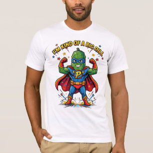Camiseta Cómic Gráfico Divertido de Superhéroe Pepino Grand